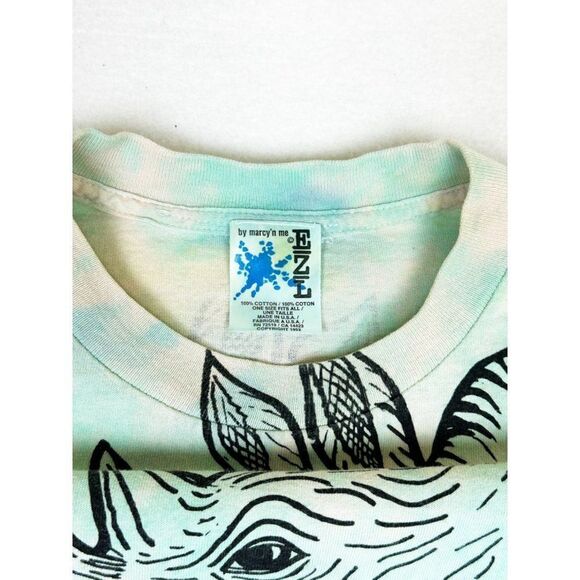 Vintage All Over Print Tie Dye Animals One Size T-shirt Jungle Single Stitch - Picture 4 of 9
